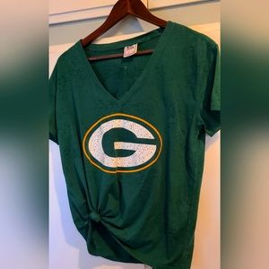 NFL Pink GREEN BAY PACKERS Shirt bling